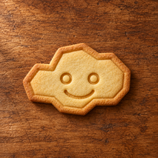 Finished baked Friendly Cloud cookie