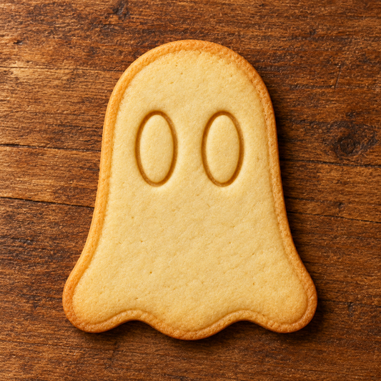 Finished baked Friendly Ghost cookie