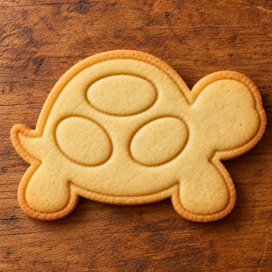Finished baked Happy Turtle cookie