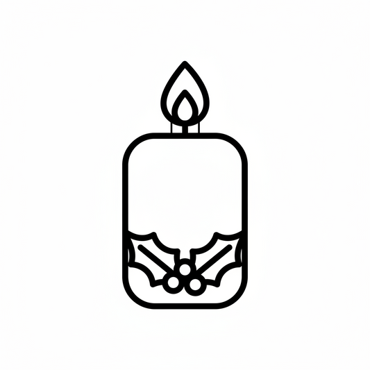 Ausstechform-Set – Weihnachtskerze (STL, 2‑teilig) – Produktbild