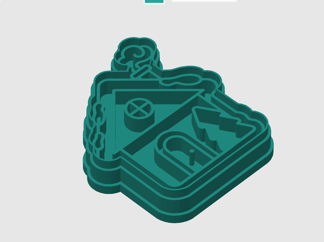 Ausstechform-Set – Weihnachtshaus (STL, 2‑teilig) – Cutter/Imprint Vorschau