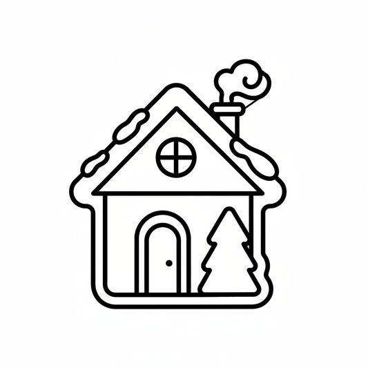 Ausstechform-Set – Weihnachtshaus (STL, 2‑teilig) – Produktbild