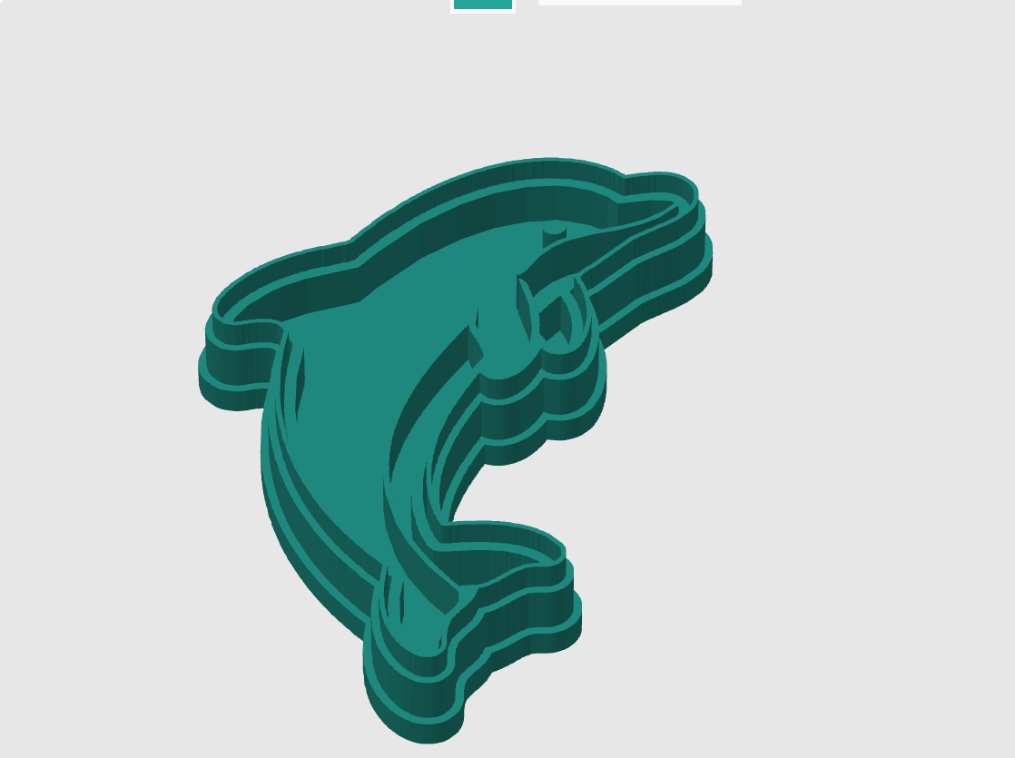 Ausstechform-Set – Delfin (STL, 2‑teilig) – Cutter/Imprint Vorschau