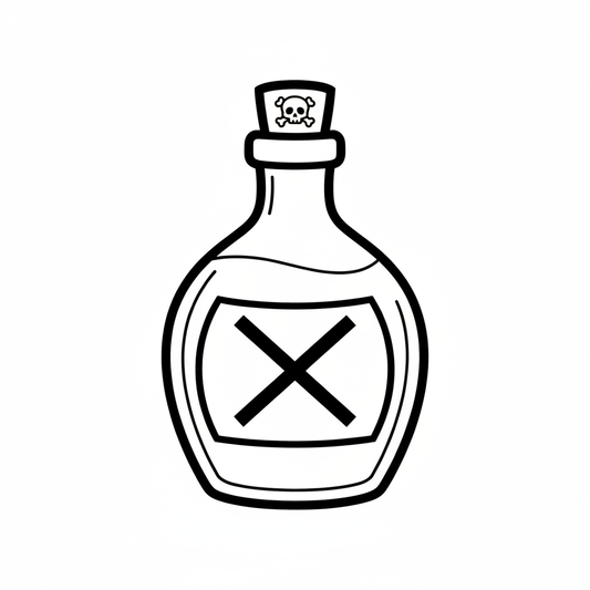 Ausstechform-Set – Giftflasche (STL, 2‑teilig) – Produktbild