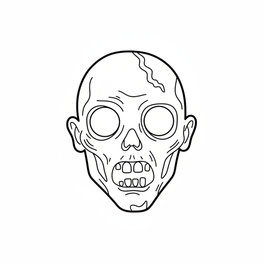 Ausstechform-Set – Zombie-Kopf (STL, 2‑teilig) – Produktbild