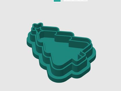 Ausstechform-Set – Weihnachtsbaum (STL, 2-teilig)