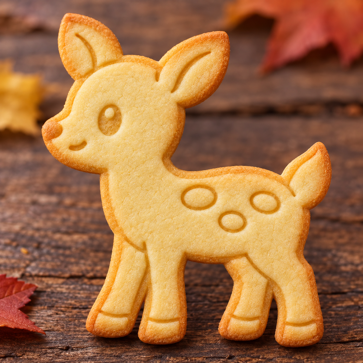 Finished baked Autumn Fawn cookie