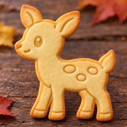 Finished baked Autumn Fawn cookie
