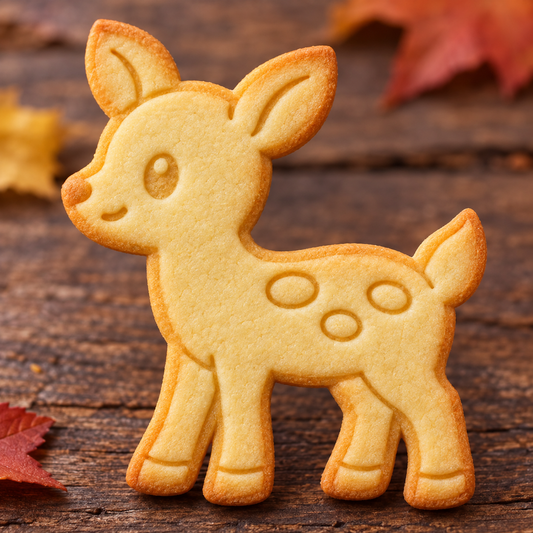 Finished baked Autumn Fawn cookie
