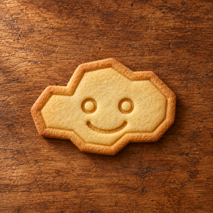 Finished baked Friendly Cloud cookie