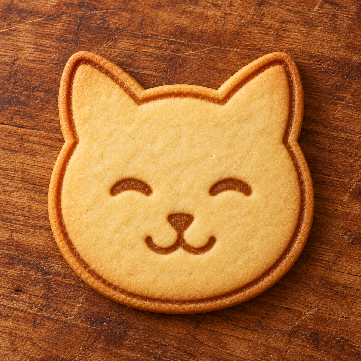Finished baked Friendly Cat cookie