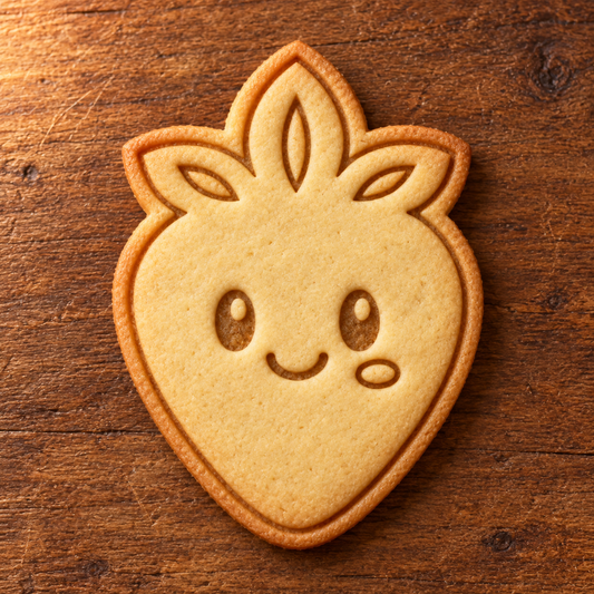 Finished baked Cute Strawberry cookie