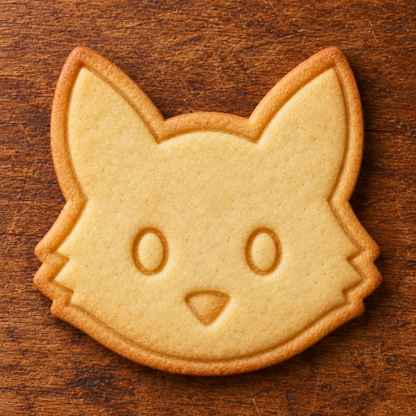 Finished baked Friendly Fox cookie