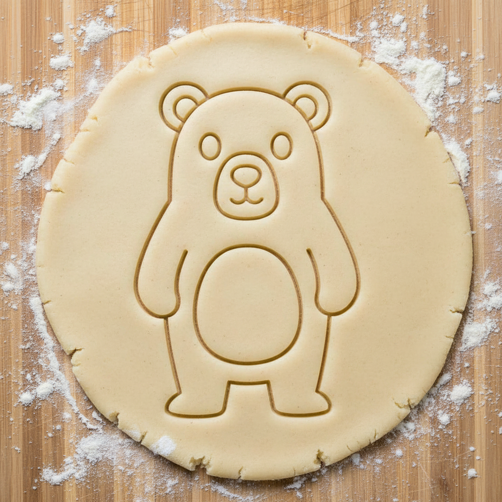 Ausstechform-Set – Bär (STL, 2‑teilig) – Rohling