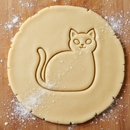 Ausstechform-Set – Schwarze Katze (STL, 2‑teilig) – Rohling