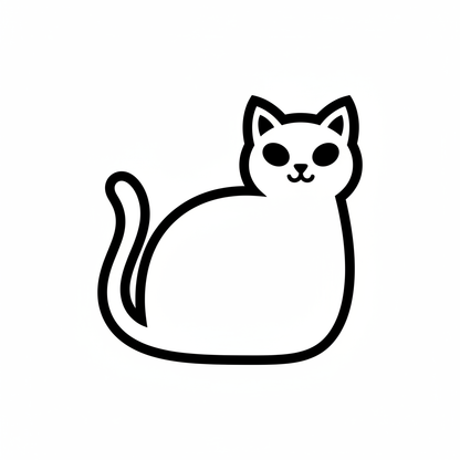 Ausstechform-Set – Schwarze Katze (STL, 2‑teilig) – Produktbild