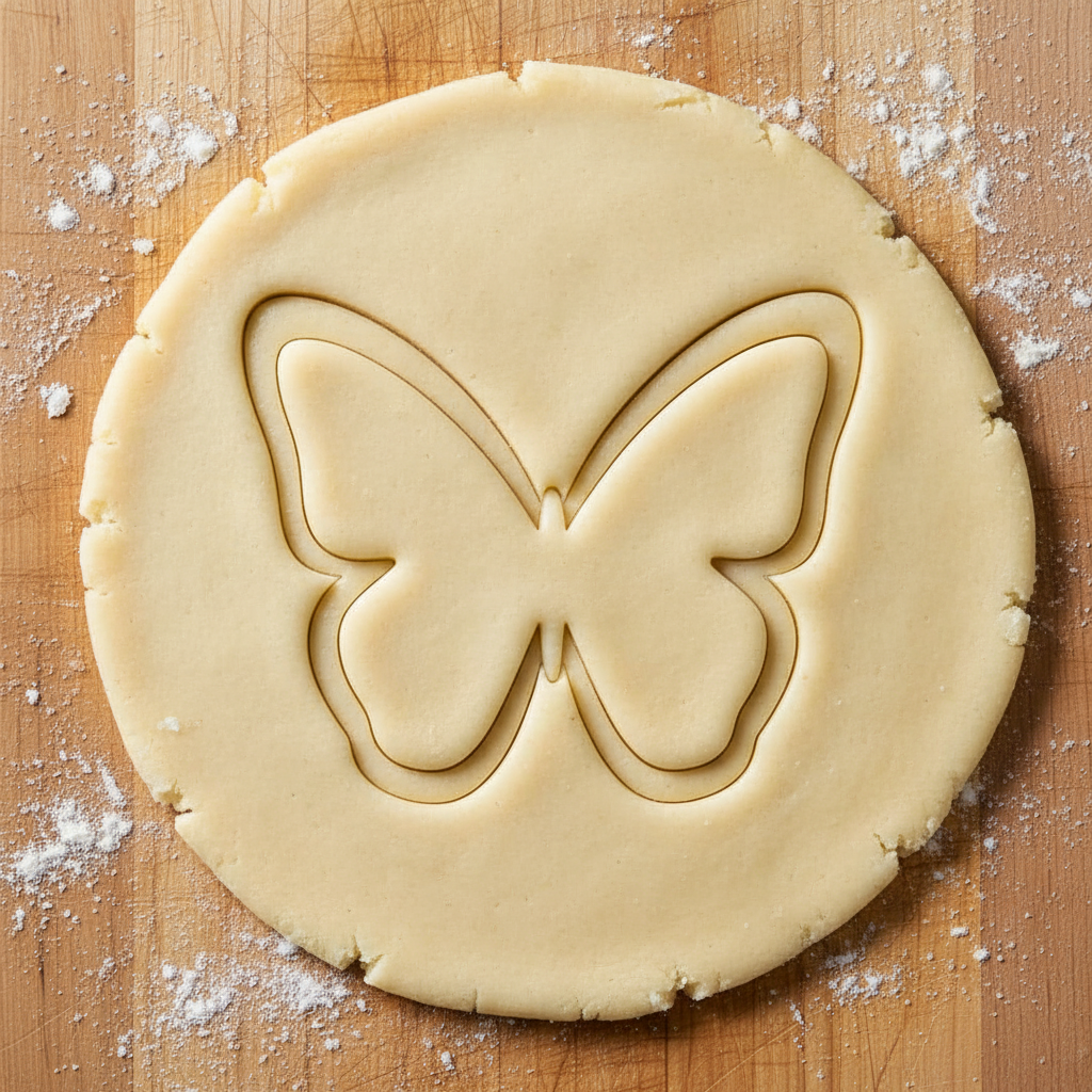 Ausstechform-Set – Schmetterling (STL, 2‑teilig) – Rohling