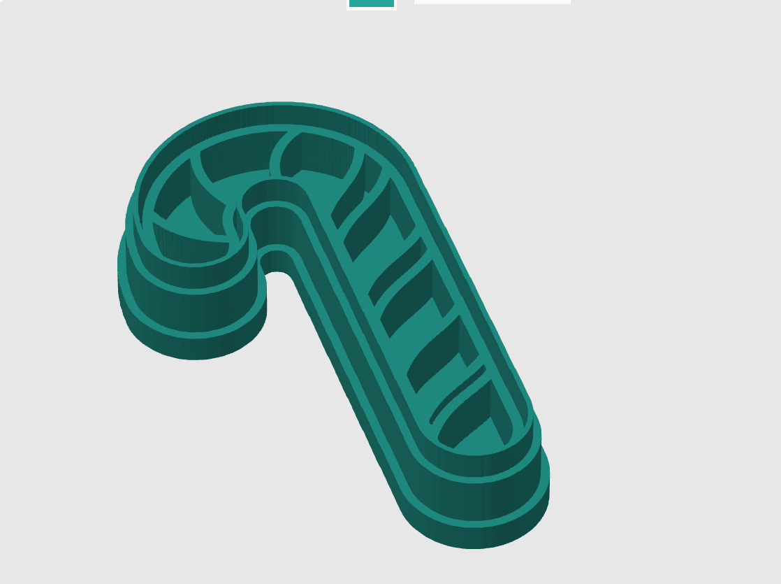 Ausstechform-Set – Zuckerstange (STL, 2‑teilig) – Cutter/Imprint Vorschau