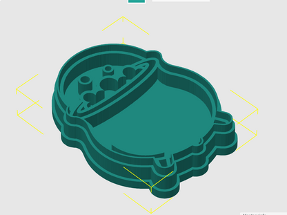 Ausstechform-Set – Kessel (STL, 2‑teilig) – Cutter/Imprint Vorschau