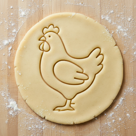 Ausstechform-Set – Huhn (STL, 2‑teilig) – Rohling