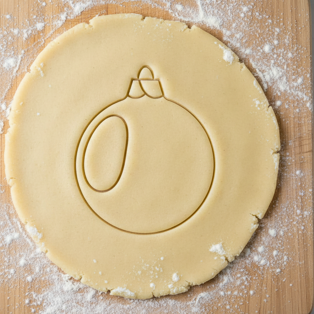 Ausstechform-Set – Christbaumkugel (Variante) (STL, 2‑teilig) – Rohling