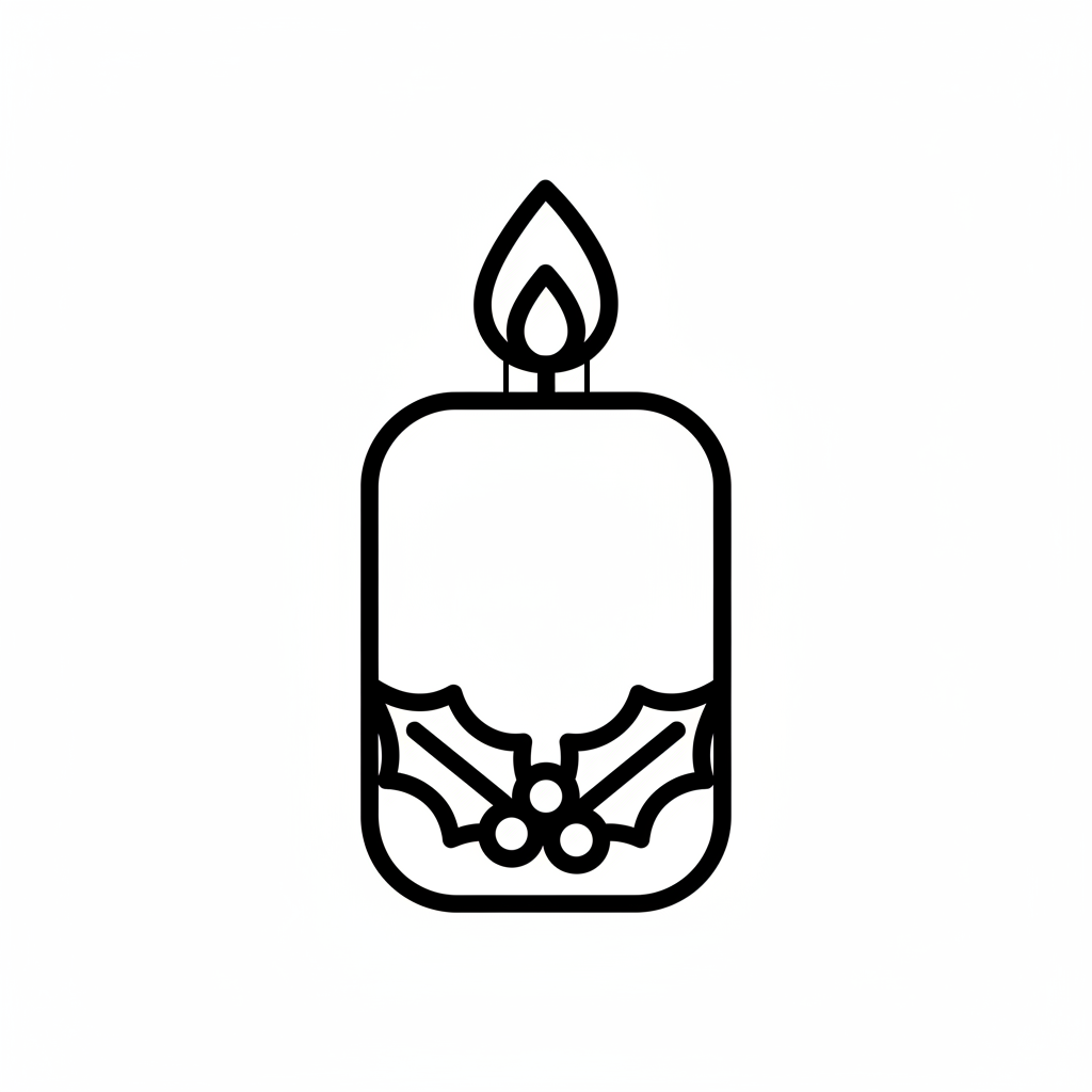 Ausstechform-Set – Weihnachtskerze (STL, 2‑teilig) – Produktbild