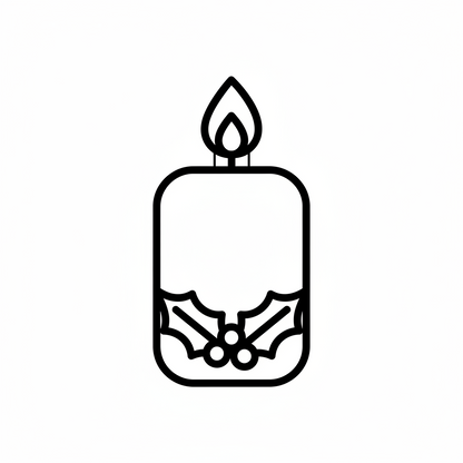 Ausstechform-Set – Weihnachtskerze (STL, 2‑teilig) – Produktbild