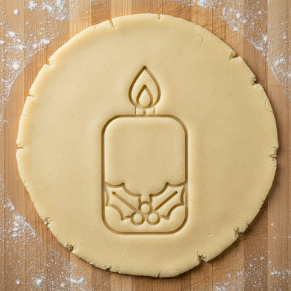 Ausstechform-Set – Weihnachtskerze (STL, 2‑teilig) – Rohling