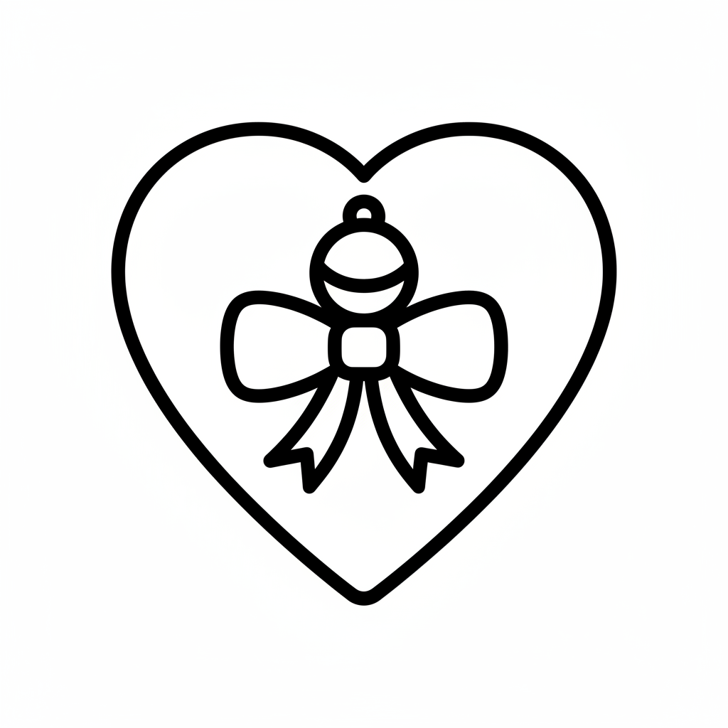 Ausstechform-Set – Weihnachtsherz (STL, 2‑teilig) – Produktbild