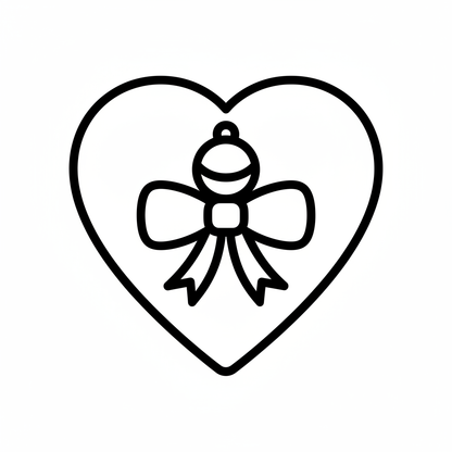 Ausstechform-Set – Weihnachtsherz (STL, 2‑teilig) – Produktbild