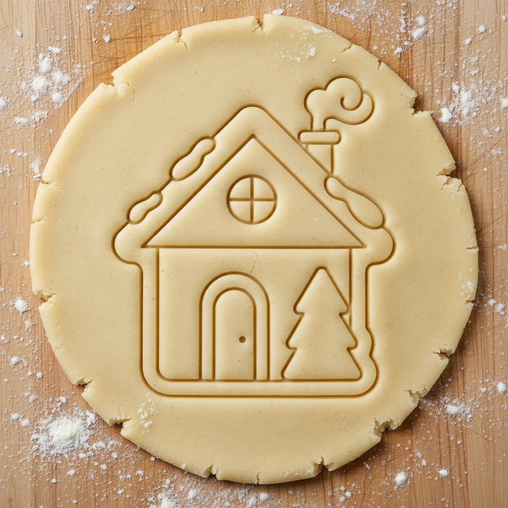 Ausstechform-Set – Weihnachtshaus (STL, 2‑teilig) – Rohling