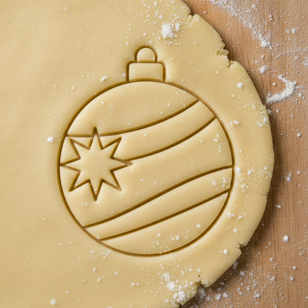 Ausstechform-Set – Christbaumkugel (STL, 2‑teilig) – Rohling