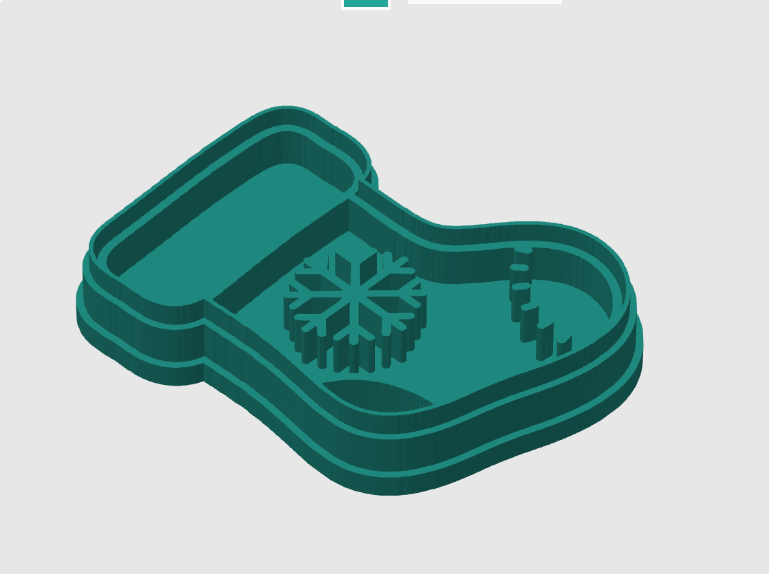 Ausstechform-Set – Weihnachtssocke (STL, 2‑teilig) – Cutter/Imprint Vorschau