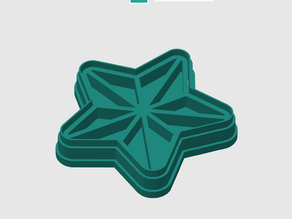 Ausstechform-Set – Weihnachtsstern (STL, 2‑teilig) – Cutter/Imprint Vorschau