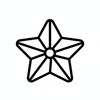 Ausstechform-Set – Stern (Outline) (STL, 2‑teilig) – Produktbild