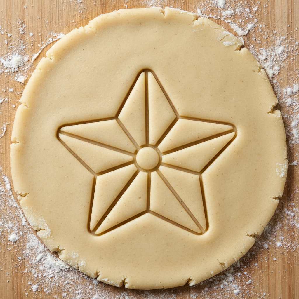 Ausstechform-Set – Stern (Outline) (STL, 2‑teilig) – Rohling