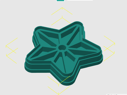Ausstechform-Set – Stern (Outline) (STL, 2‑teilig) – Cutter/Imprint Vorschau