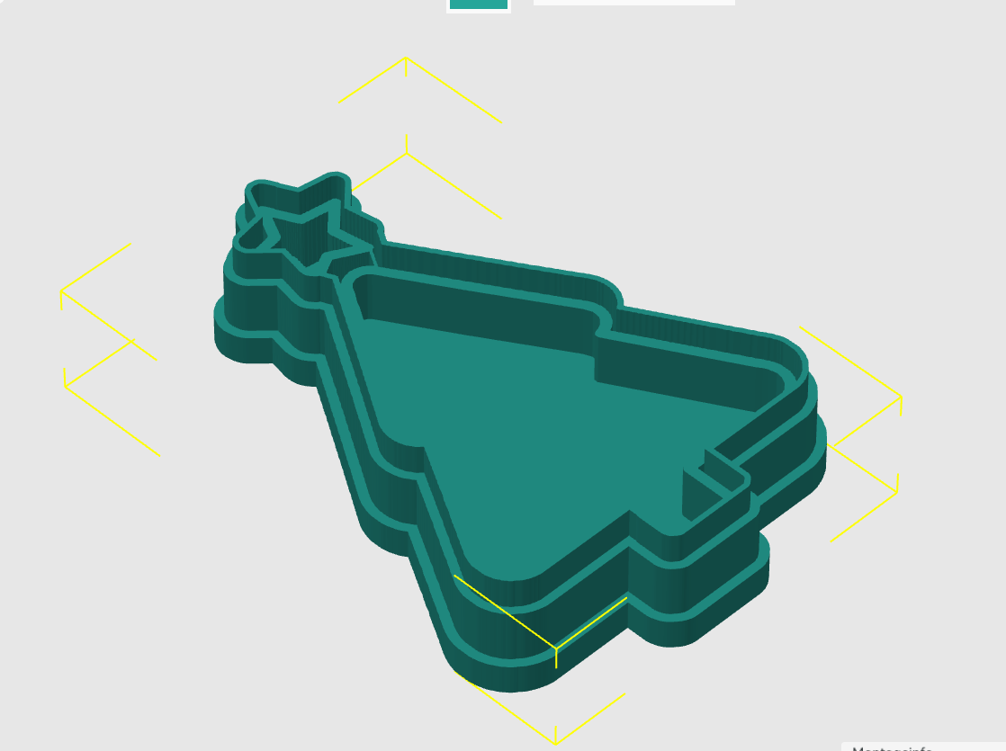 Ausstechform-Set – Weihnachtsbaum mit Stern (STL, 2‑teilig) – Cutter/Imprint Vorschau