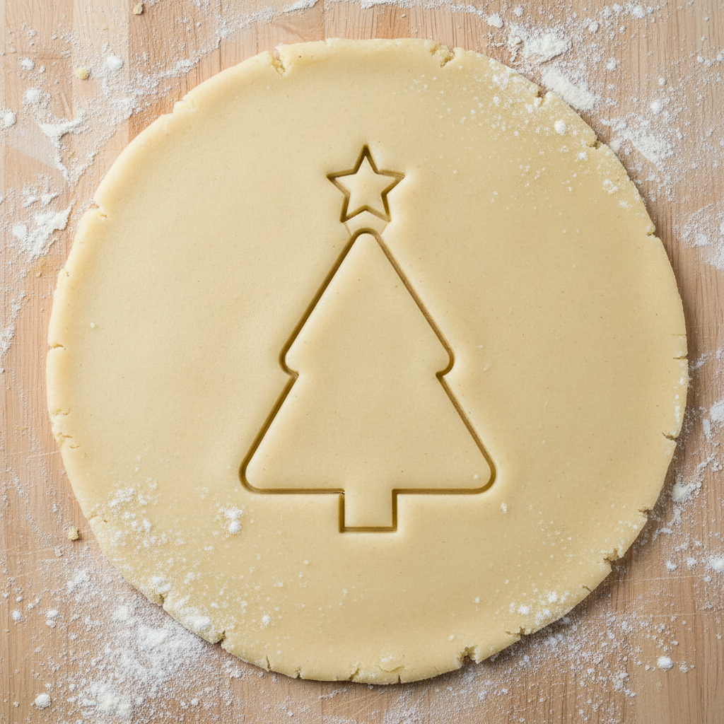 Ausstechform-Set – Weihnachtsbaum mit Stern (STL, 2‑teilig) – Rohling