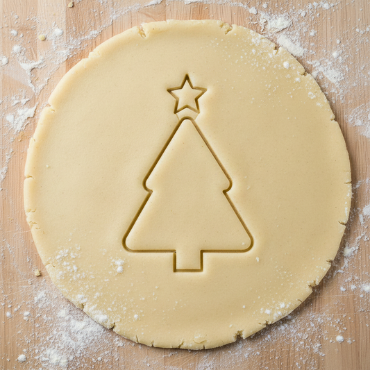 Ausstechform-Set – Weihnachtsbaum mit Stern (STL, 2‑teilig) – Rohling