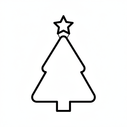 Ausstechform-Set – Weihnachtsbaum mit Stern (STL, 2‑teilig) – Produktbild