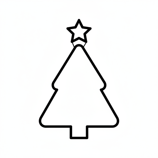 Ausstechform-Set – Weihnachtsbaum mit Stern (STL, 2‑teilig) – Produktbild
