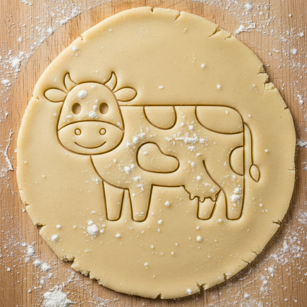 Ausstechform-Set – Kuh (STL, 2‑teilig) – Rohling