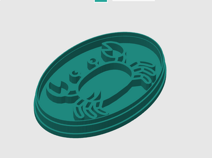 Ausstechform-Set – Krabbe (STL, 2‑teilig) – Cutter/Imprint Vorschau