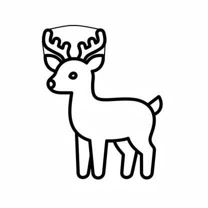 Ausstechform-Set – Hirsch (STL, 2‑teilig) – Produktbild