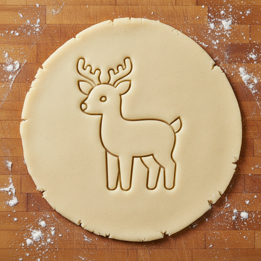 Ausstechform-Set – Hirsch (STL, 2‑teilig) – Rohling