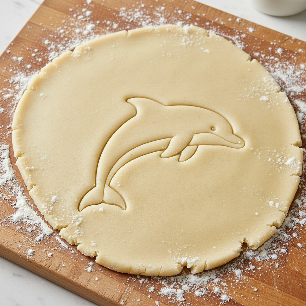 Ausstechform-Set – Delfin (STL, 2‑teilig) – Rohling