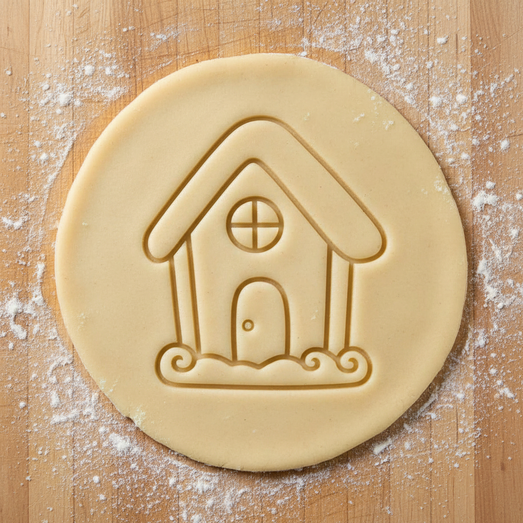 Ausstechform-Set – Lebkuchenhaus (STL, 2‑teilig) – Rohling