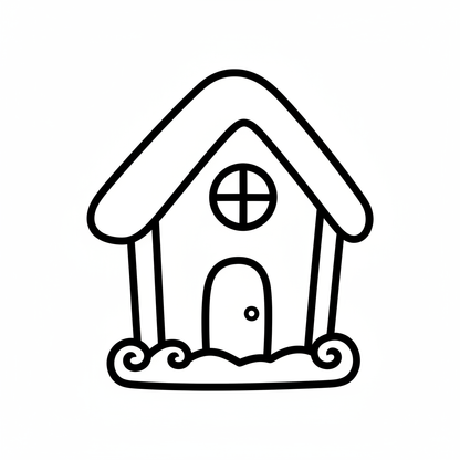 Ausstechform-Set – Lebkuchenhaus (STL, 2‑teilig) – Produktbild