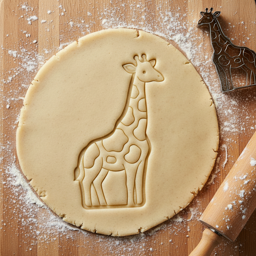 Ausstechform-Set – Giraffe (STL, 2‑teilig) – Rohling